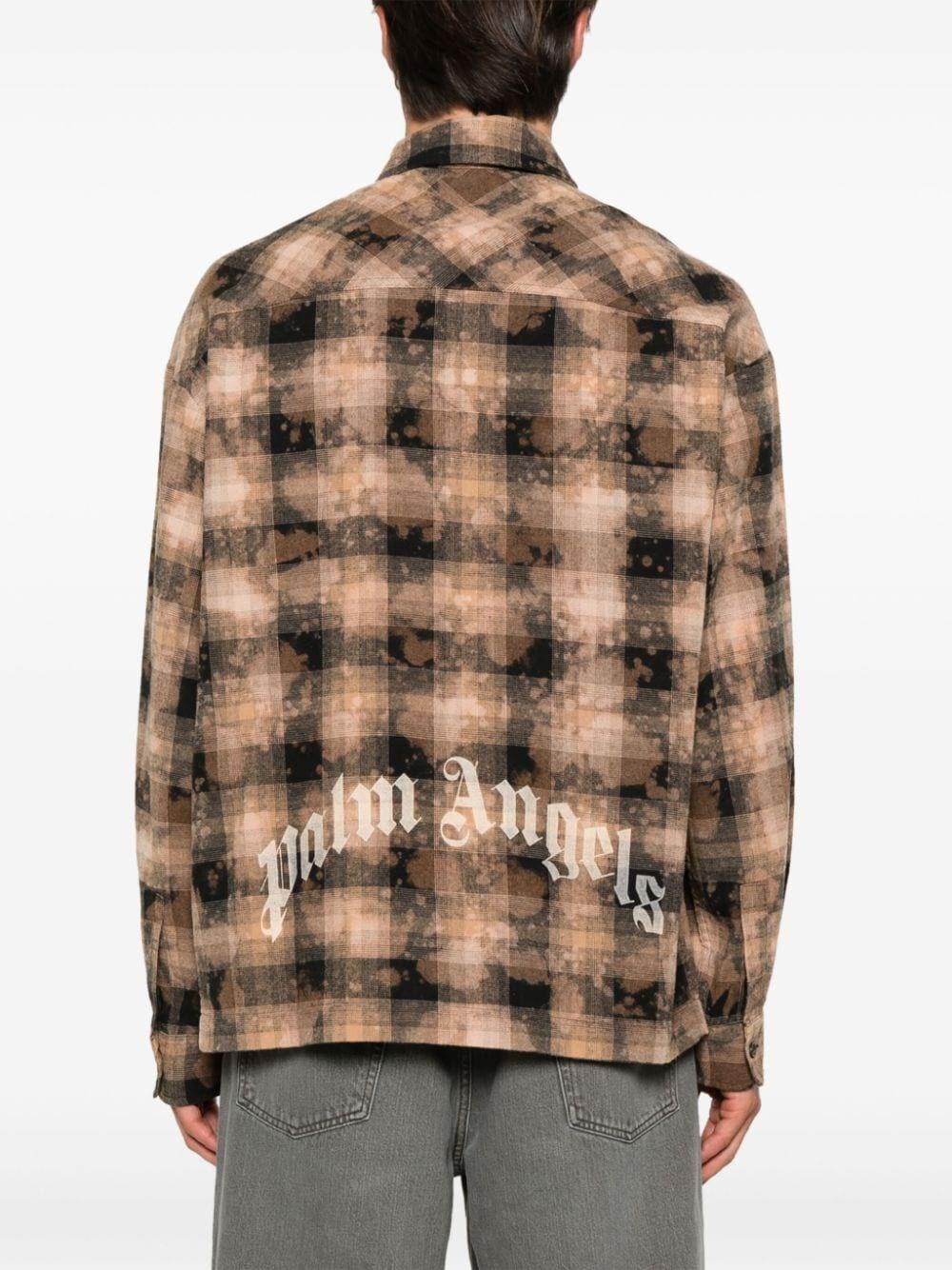 Palm angels `Curved Logo` Check Shirt Saldi