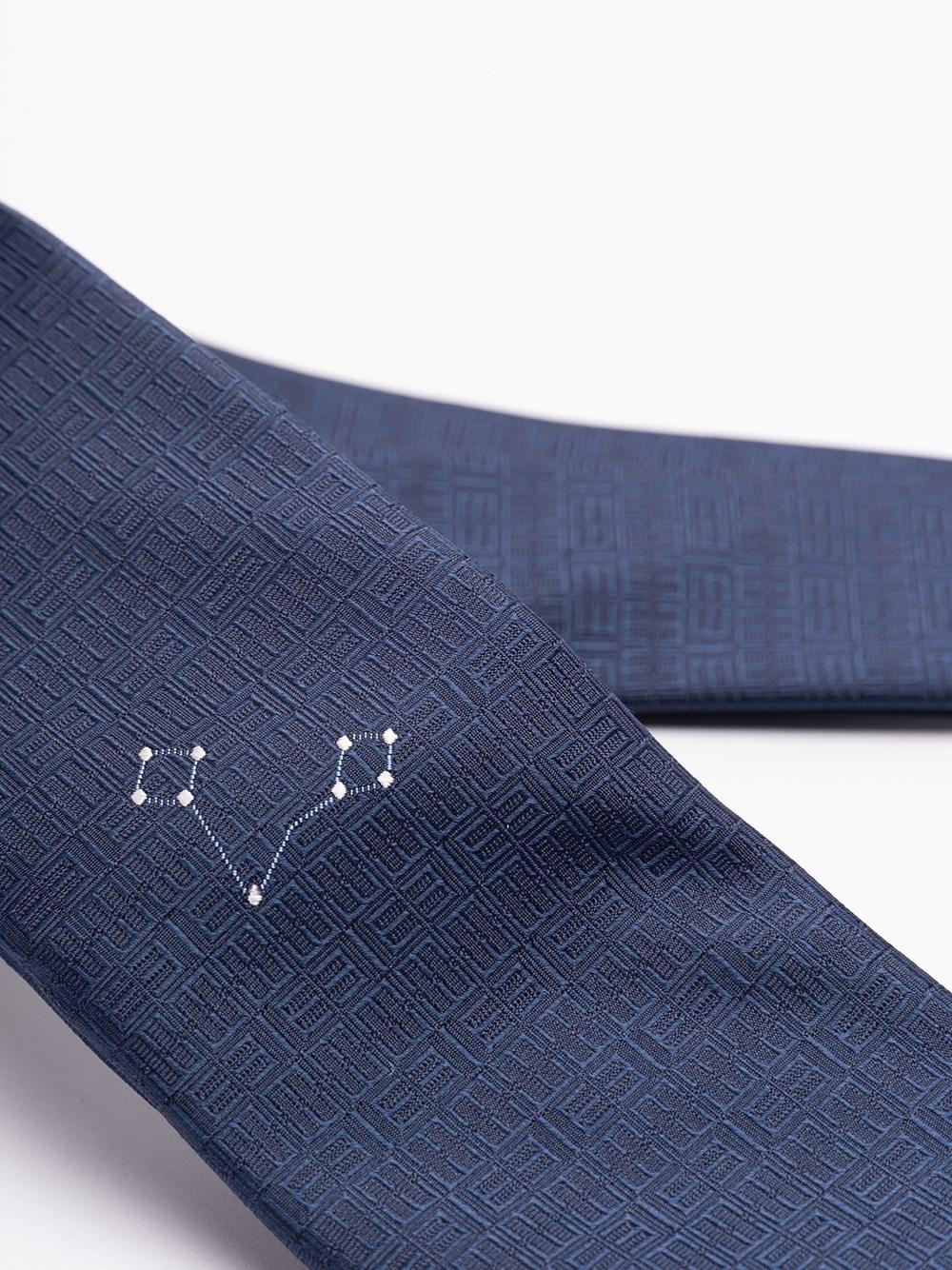 Elios Silk Tie with Zodiac Sign Saldi Di Fabbrica