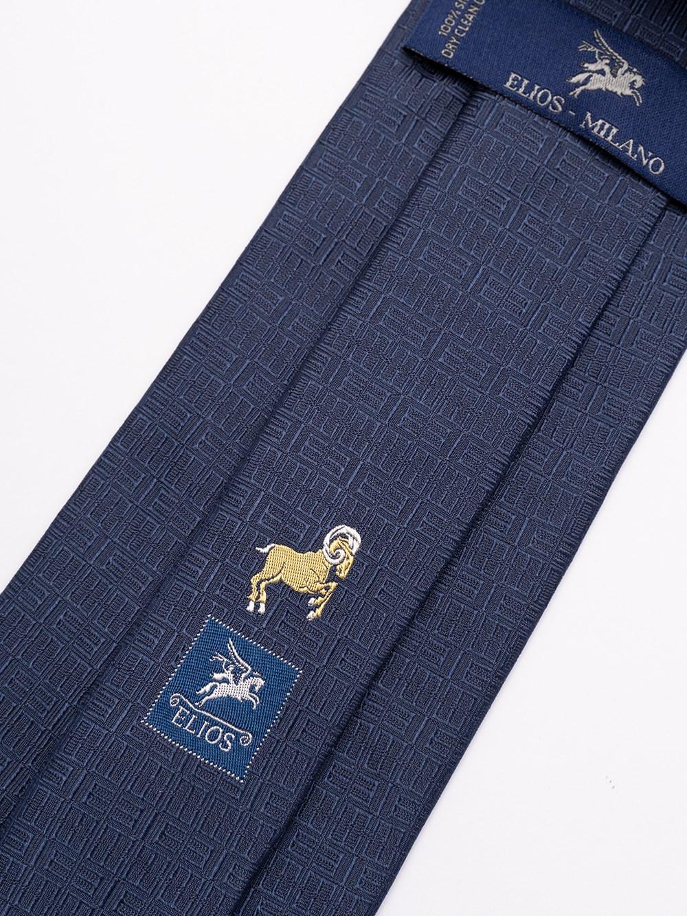 Elios Silk Tie with Zodiac Sign Vendite Flash