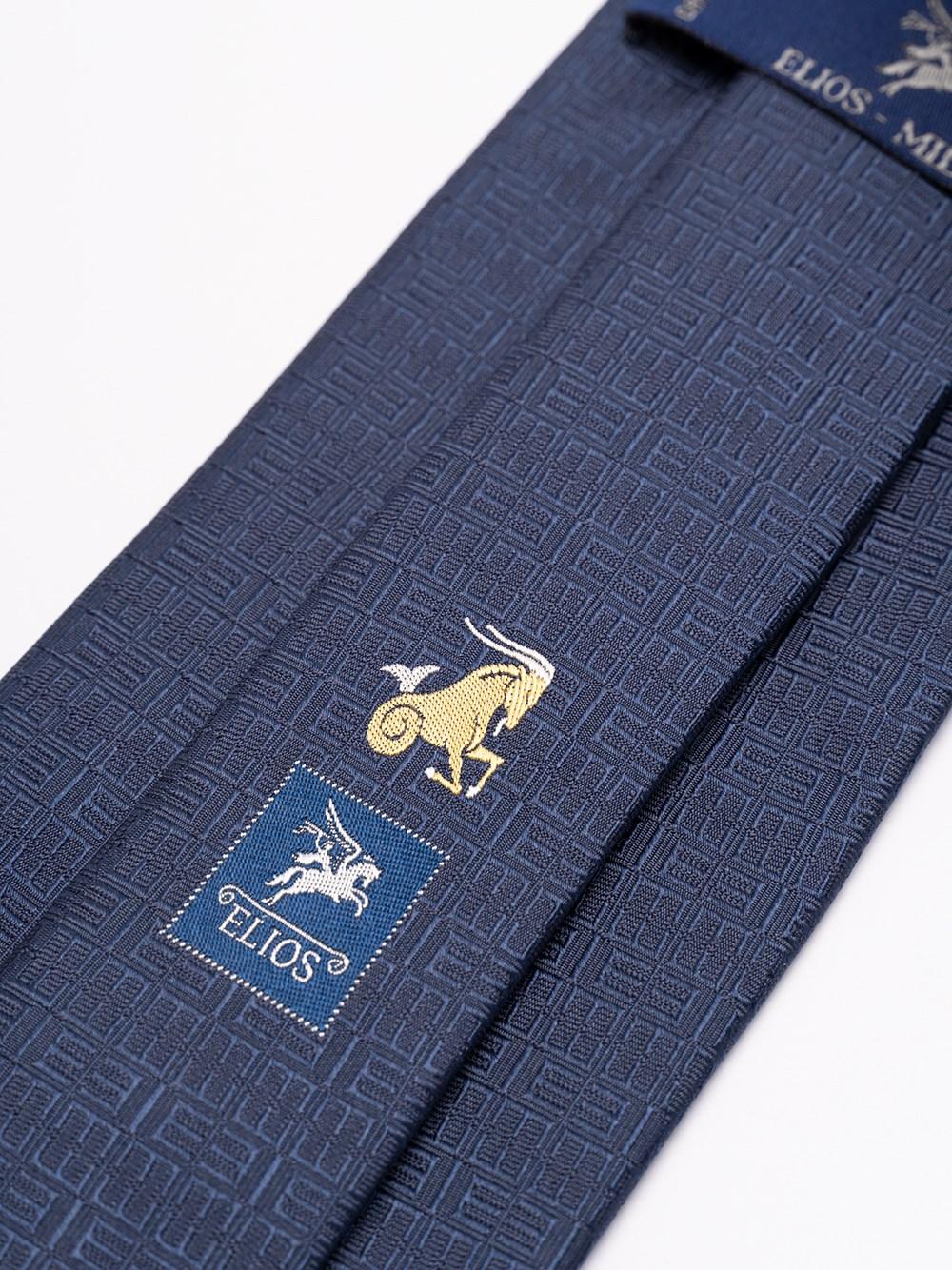 Elios Silk Tie with Zodiac Sign Negozio
