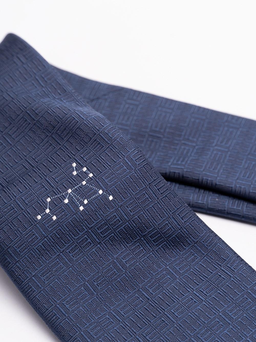 Elios Silk Tie with Zodiac Sign In Saldo