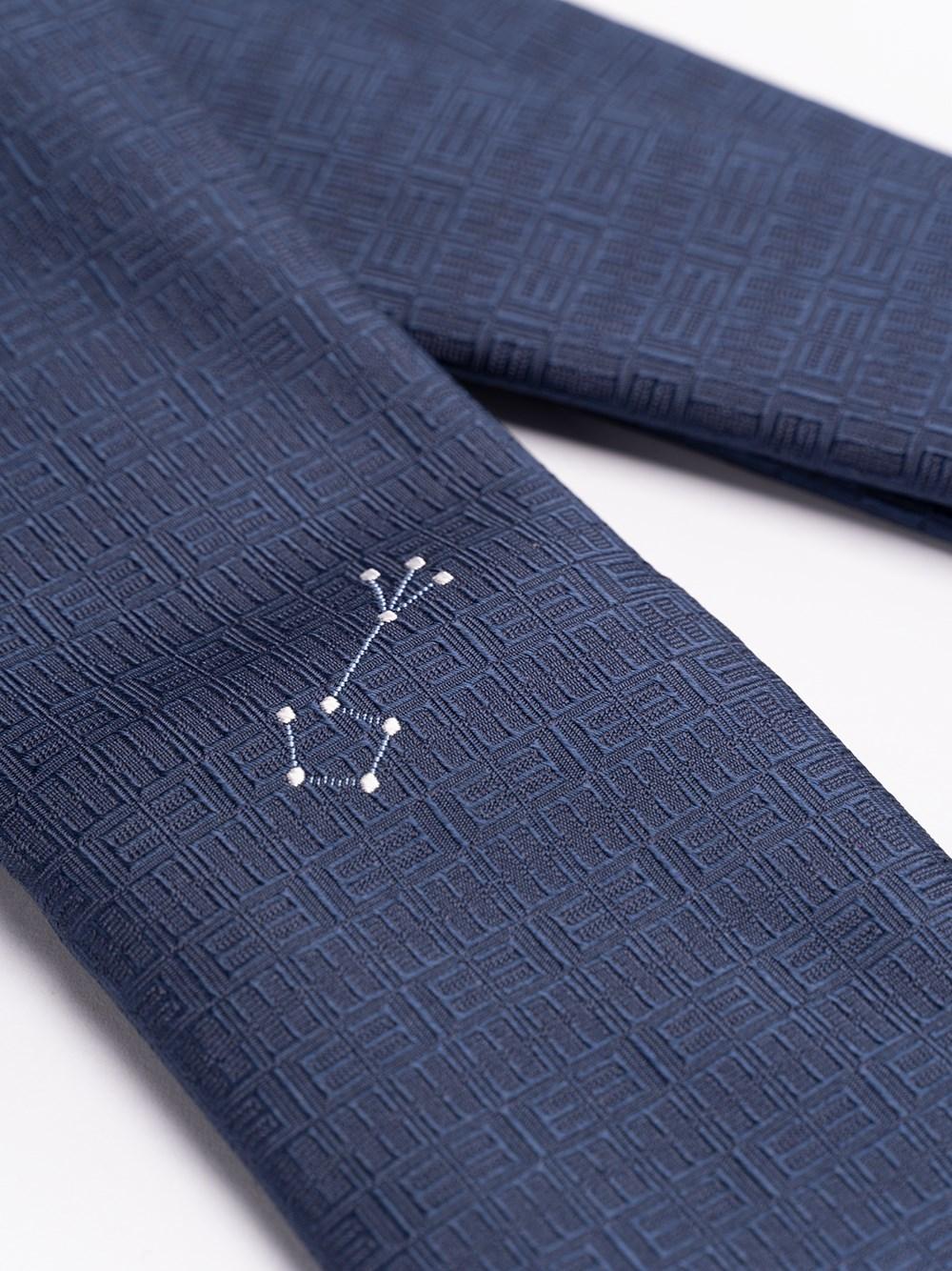 Elios Silk Tie with Zodiac Sign Nuova