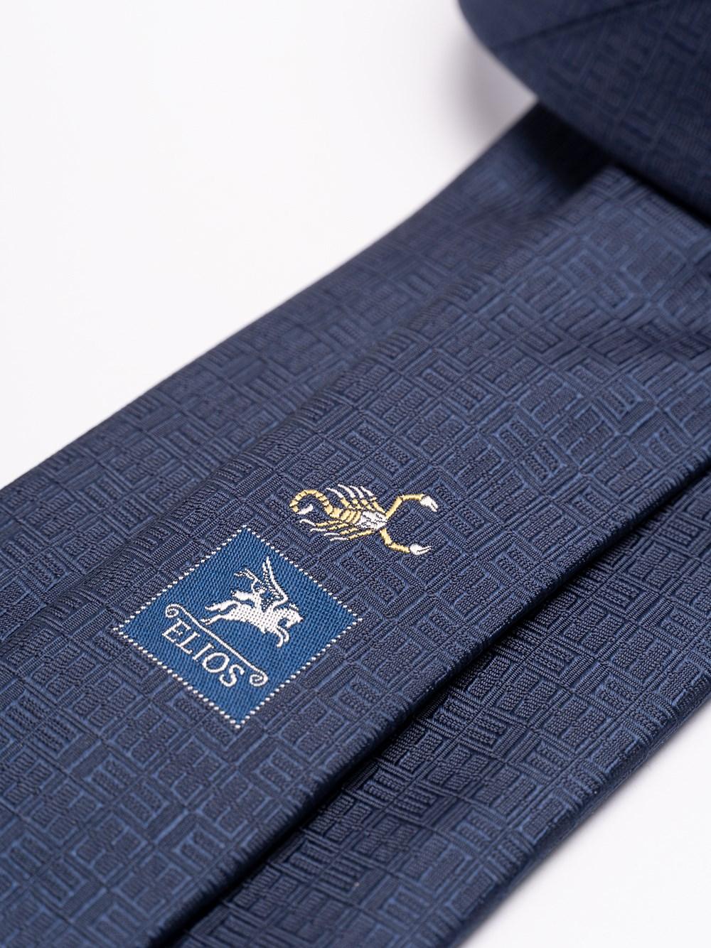 Elios Silk Tie with Zodiac Sign Nuova