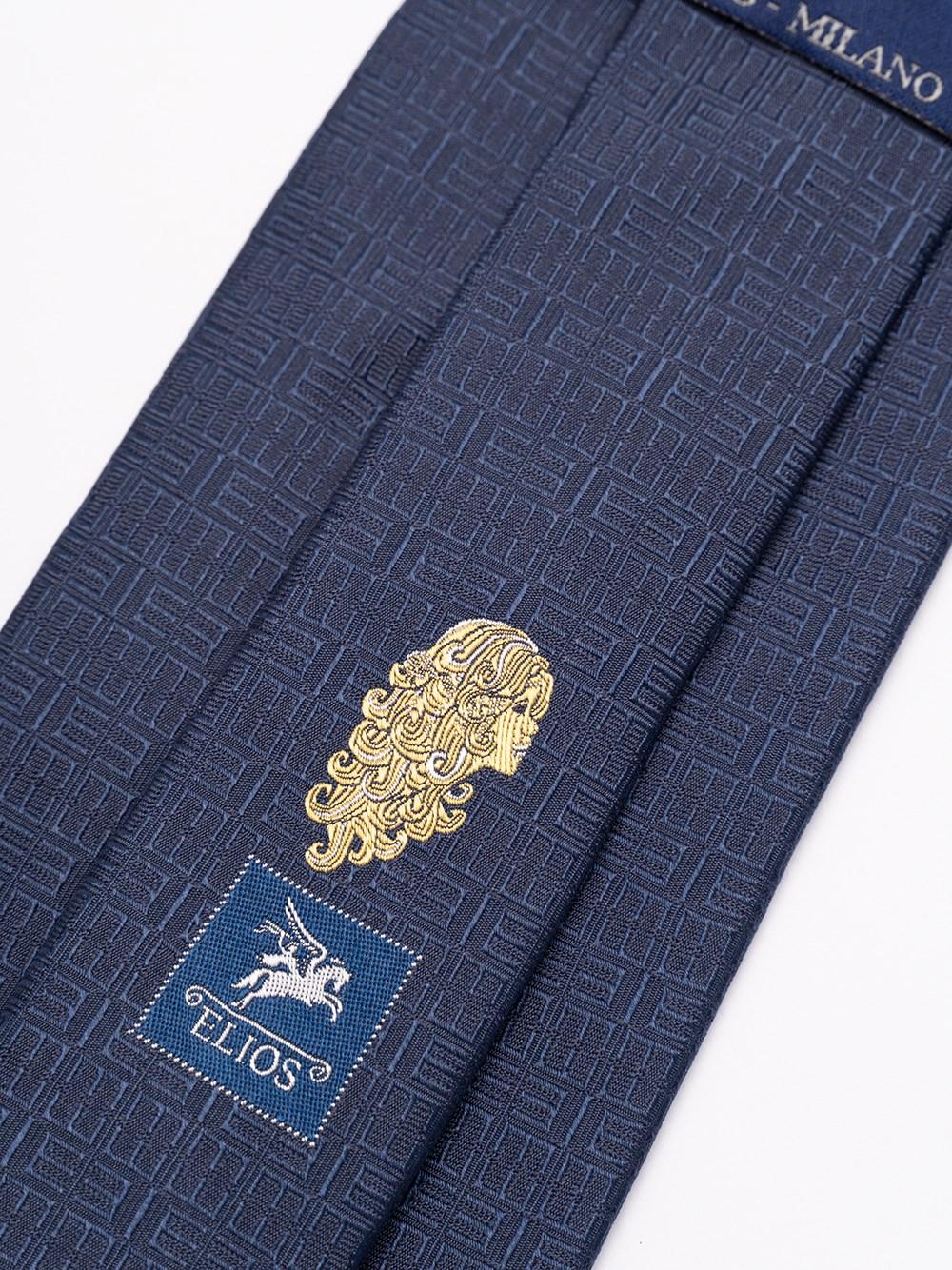 Elios Silk Tie with Zodiac Sign Moda