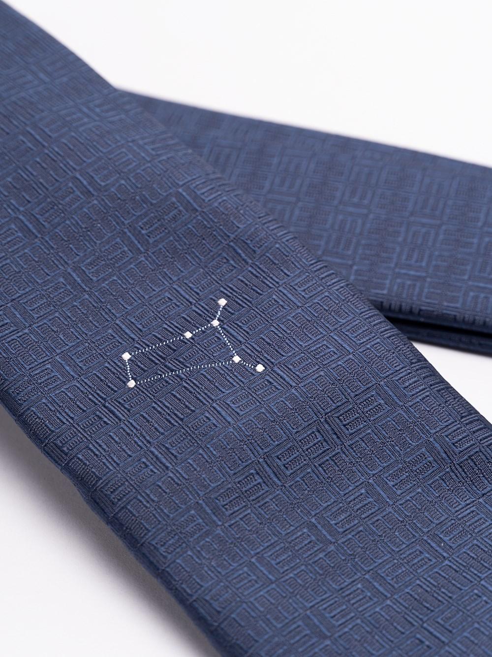Elios Silk Tie with Zodiac Sign Italy