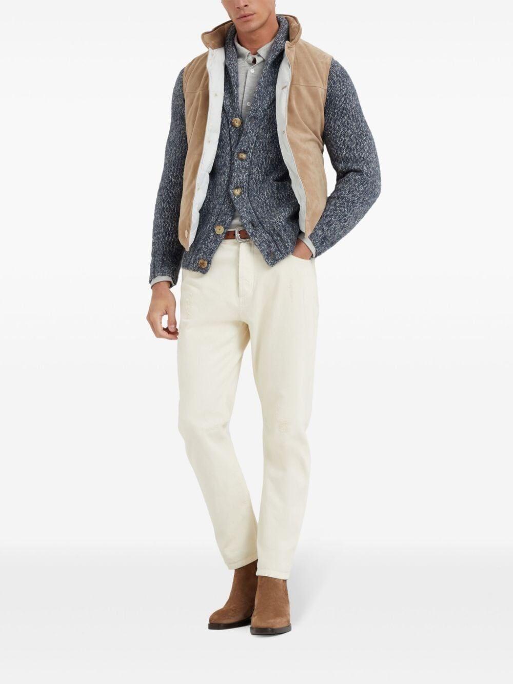 Brunello cucinelli Padded Leather Vest Soddisfazione Garantita
