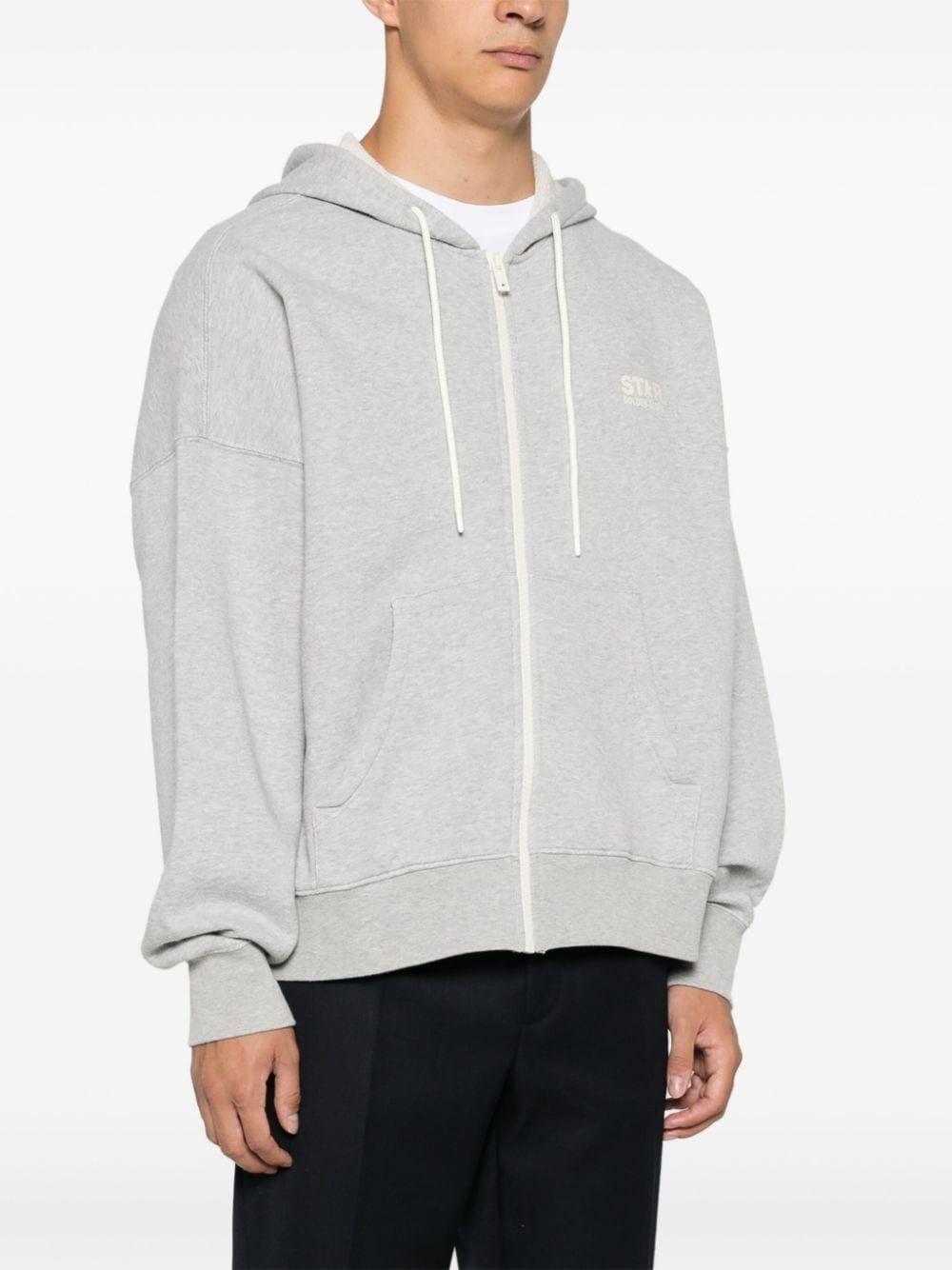 Golden goose `Star` Zipped Hoodie Logo Printed In Vendita