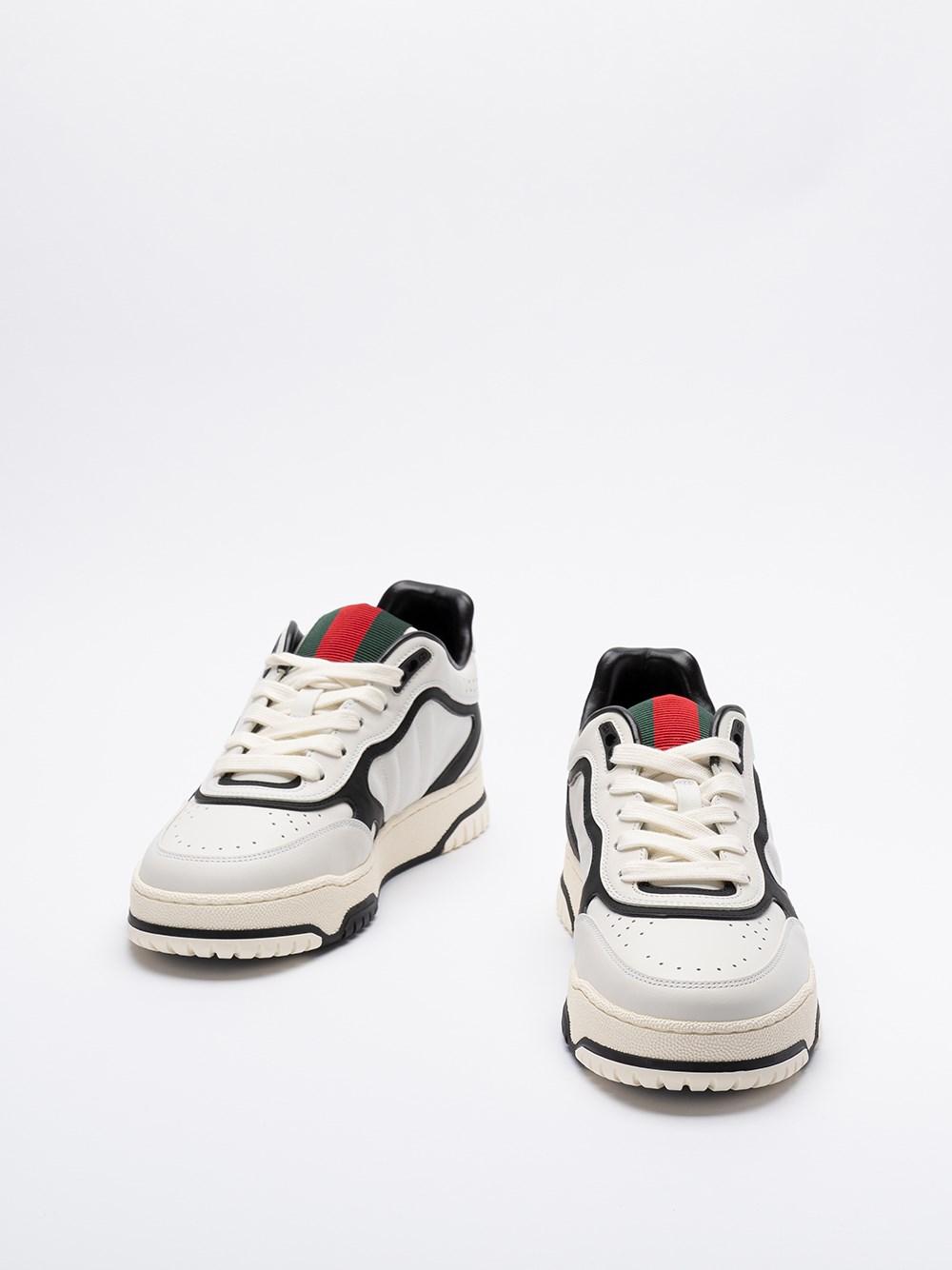 Gucci Leather `Re-Web` Sneakers Soddisfazione Garantita