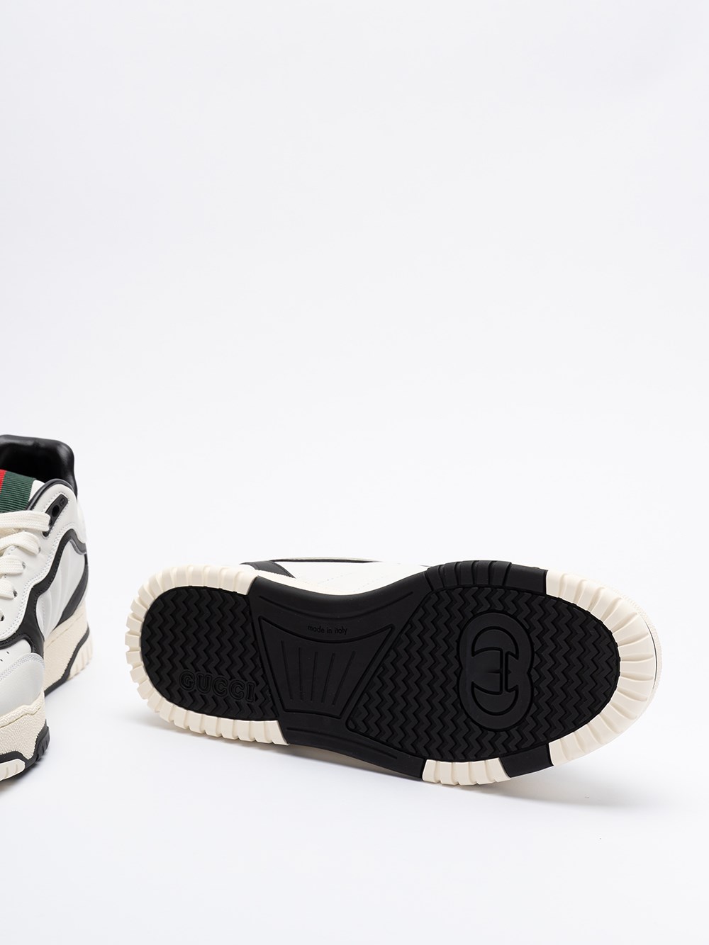Gucci Leather `Re-Web` Sneakers Soddisfazione Garantita