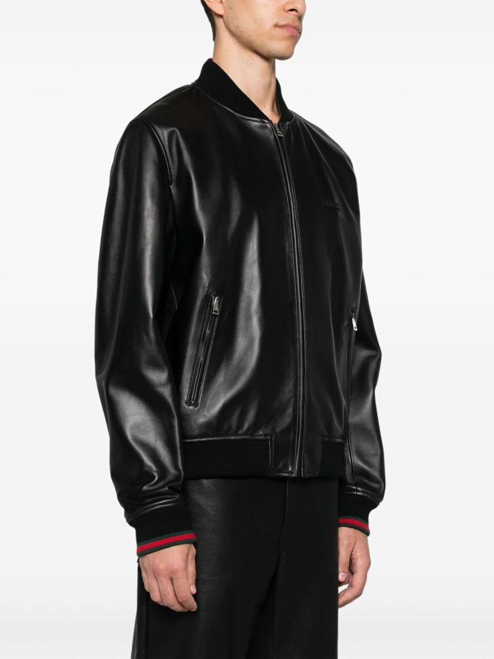Gucci Leather Bomber Jacket Promozione
