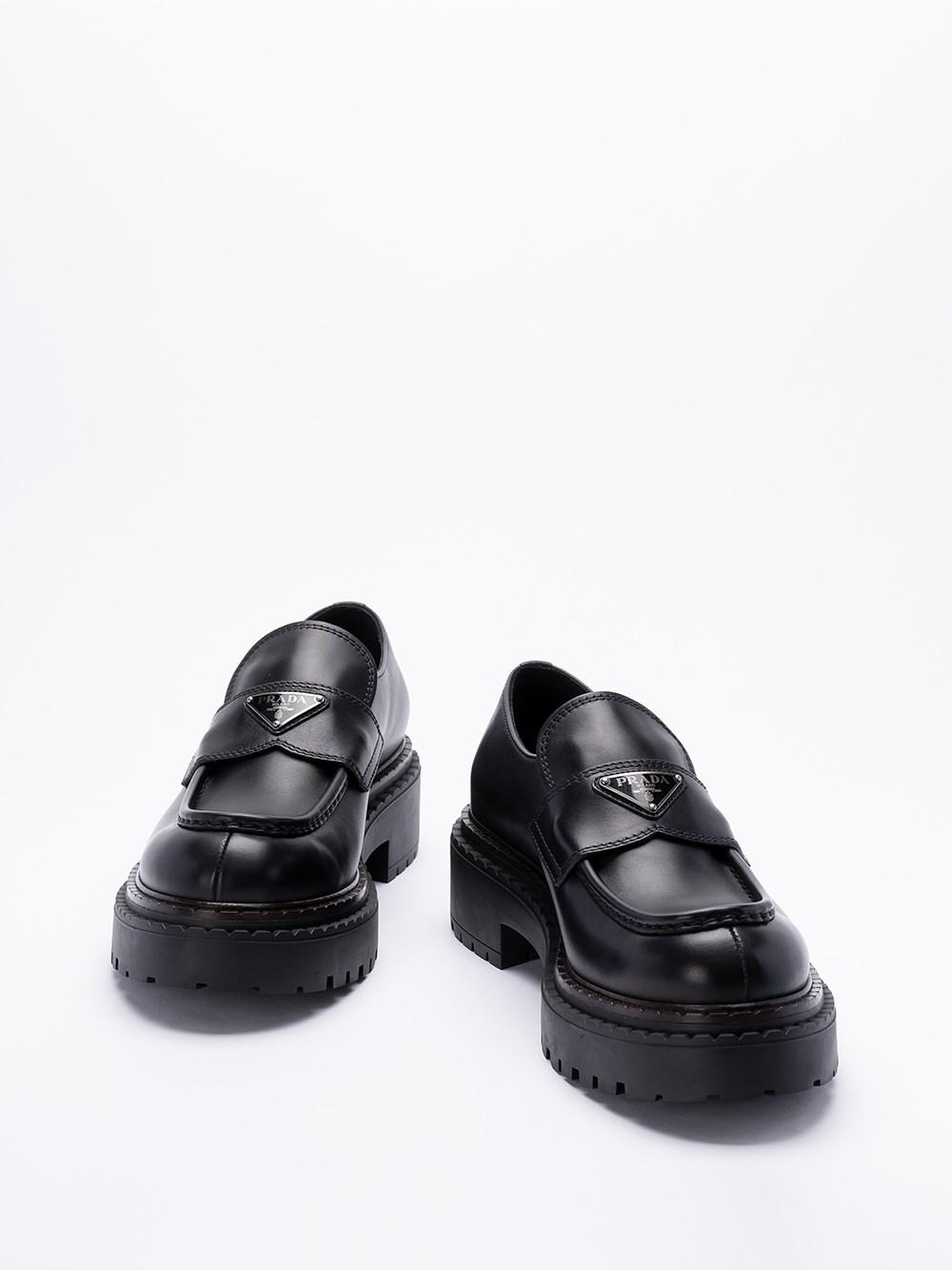 Prada Leather Loafers Consegna Veloce