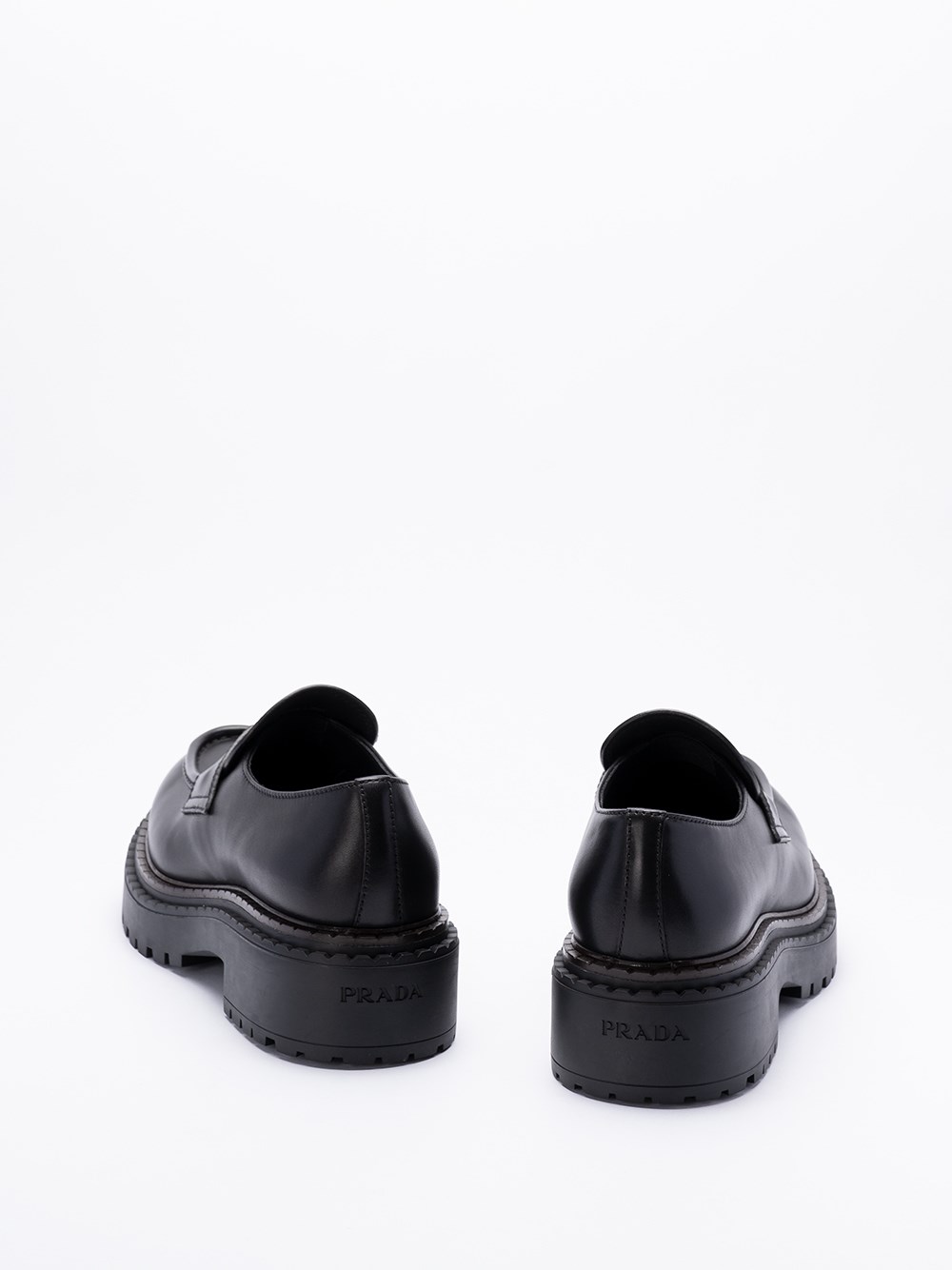 Prada Leather Loafers Consegna Veloce
