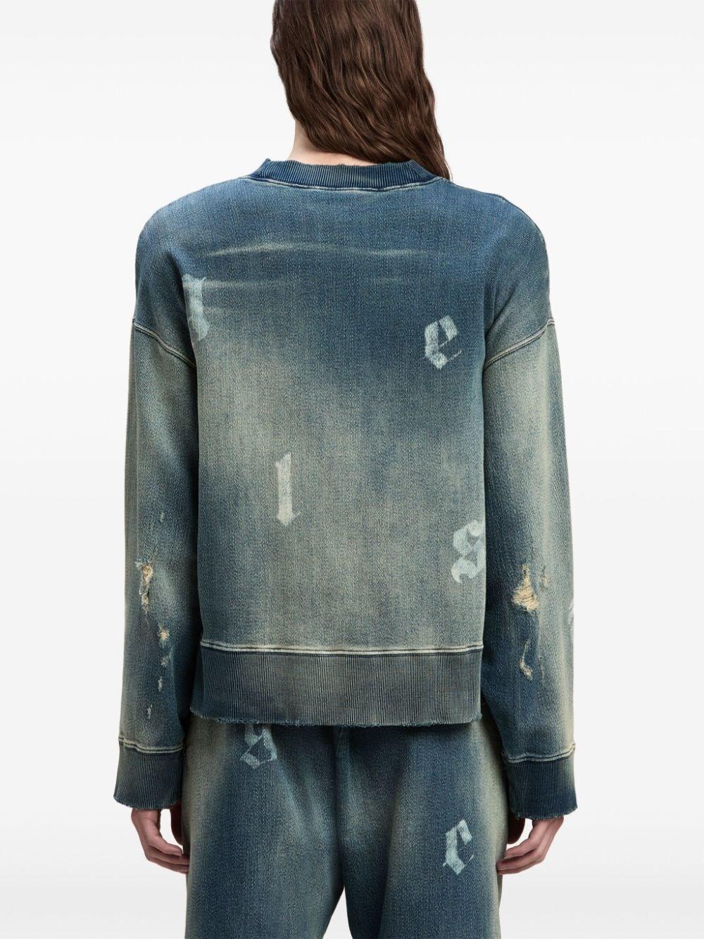 Palm angels `Logo Washed` Crew-Neck Sweatshirt Offerta settimanale