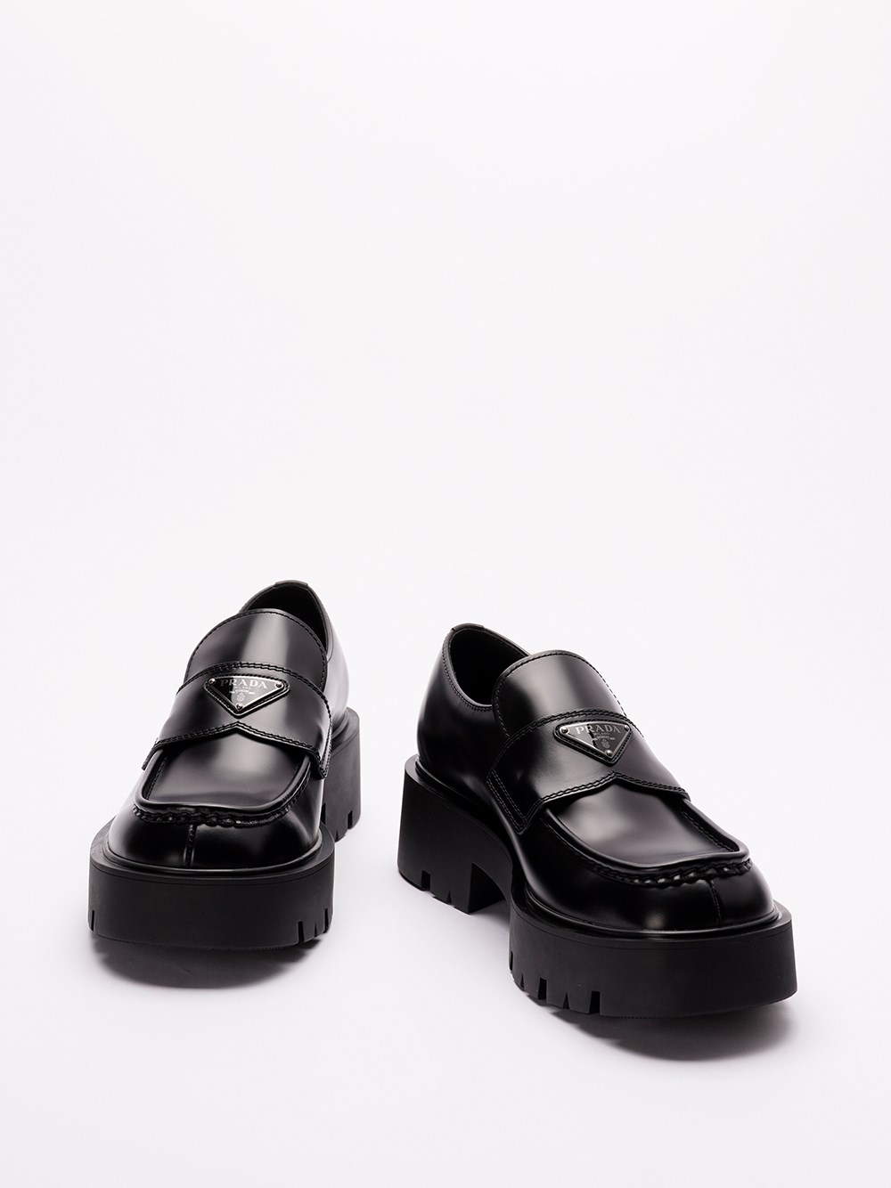 Prada Leather Loafers Acquista Ora
