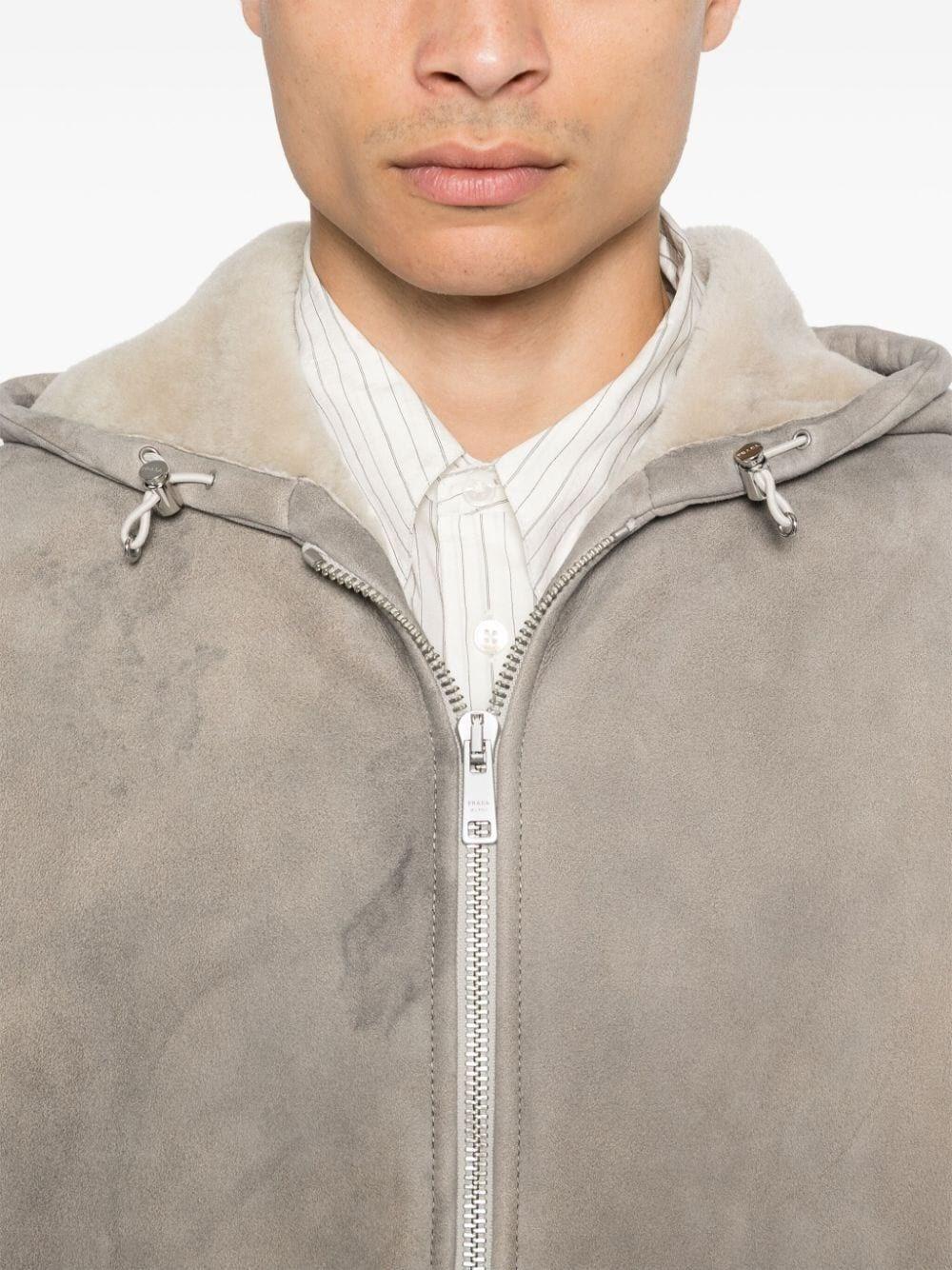 Prada Shearling Hooded Jacket Offerta Anniversario