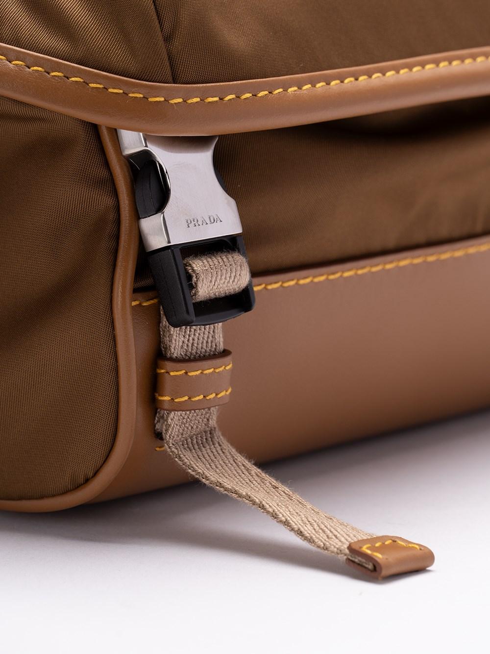 Prada `Re-Nylon` and Leather Shoulder bag Acquista Ora