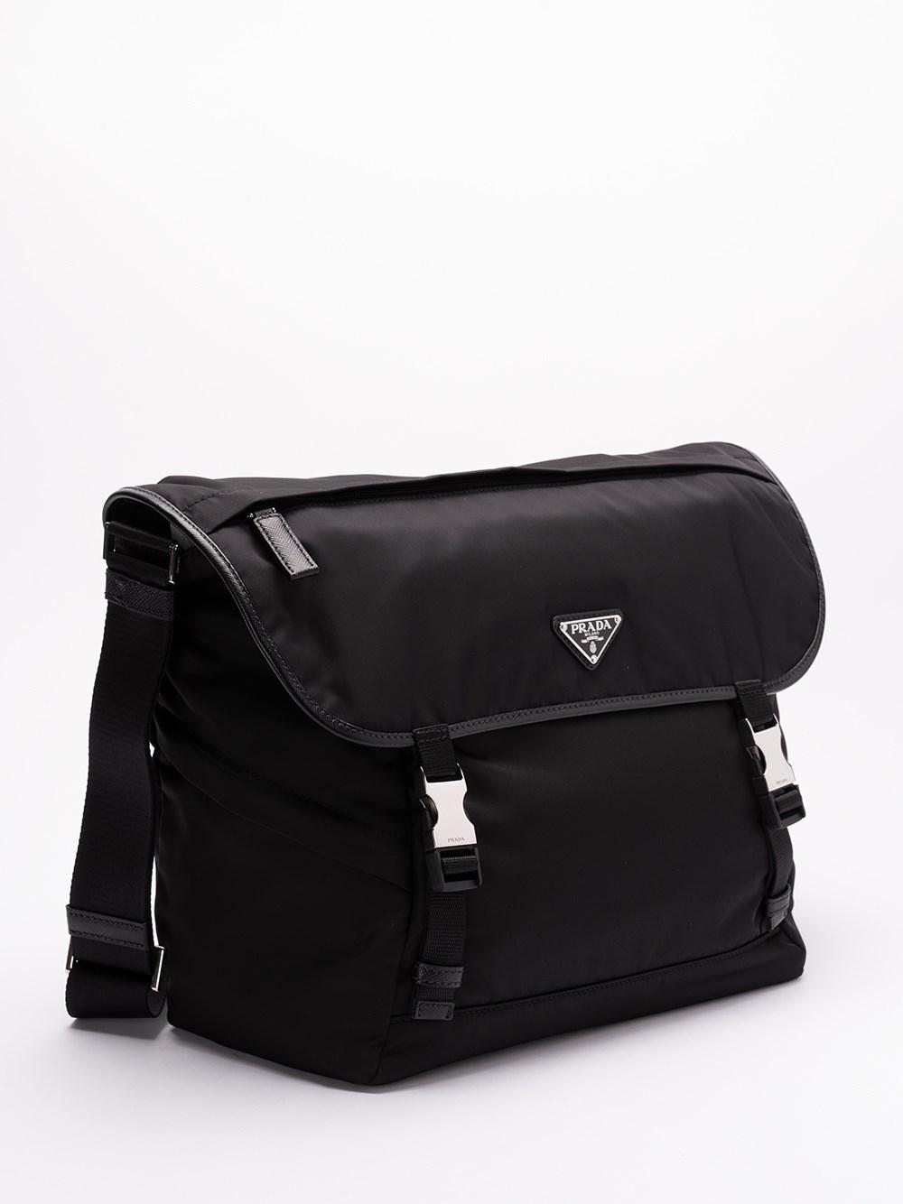Prada Re-Nylon and Saffiano Leather Shoulder Bag Moda