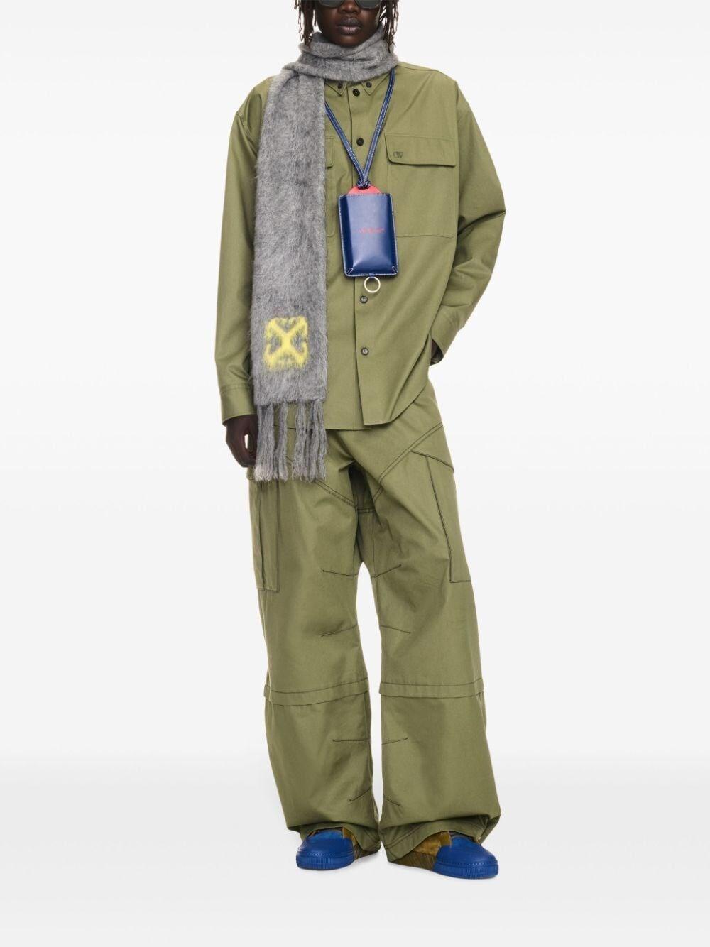 Off white `Ow Emb Cot Milit` Overshirt Offerta Giorno del Papà