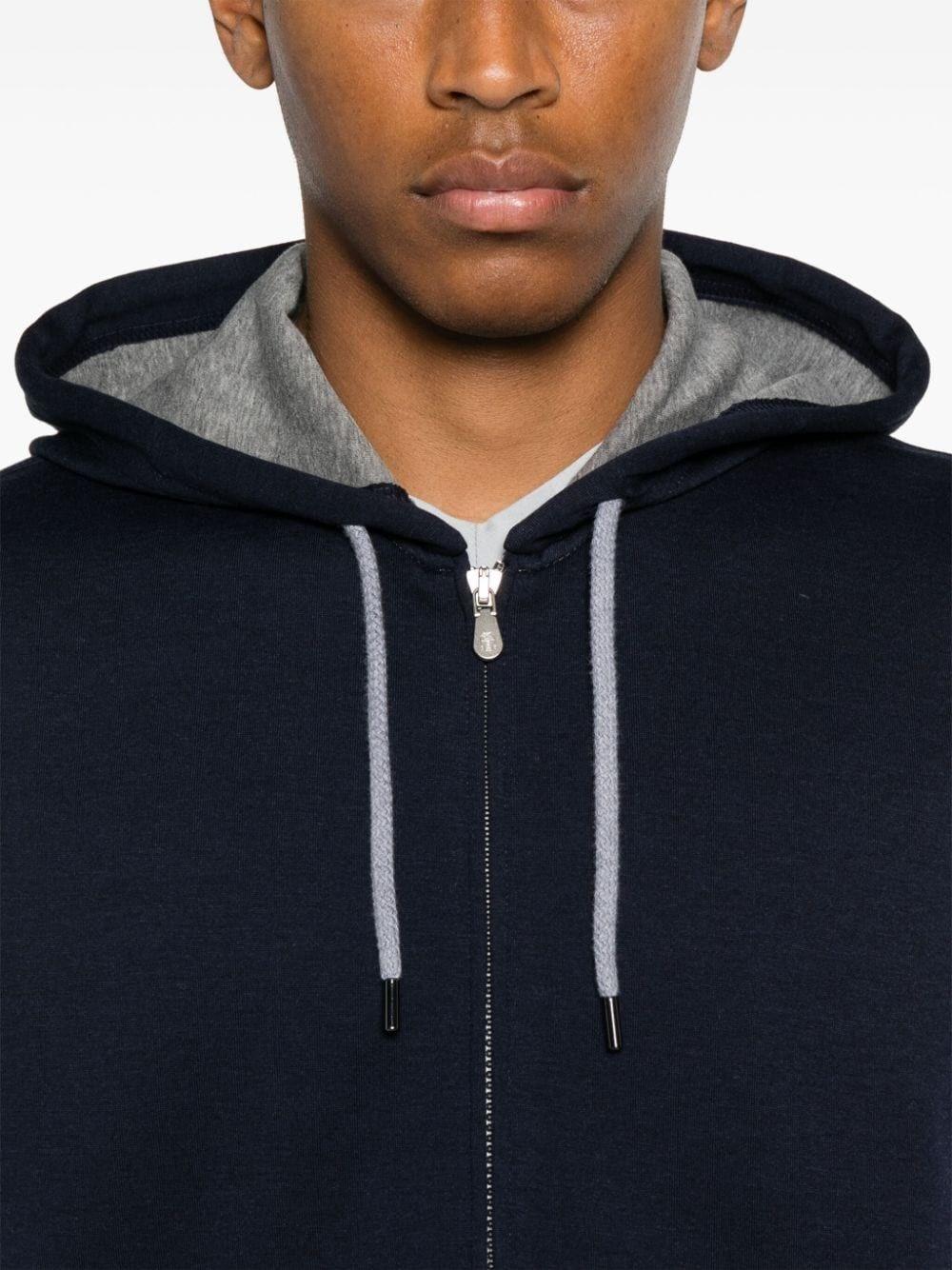 Brunello cucinelli Sleeveless Sweatshirt With Zipper And Hood Offerta migliore
