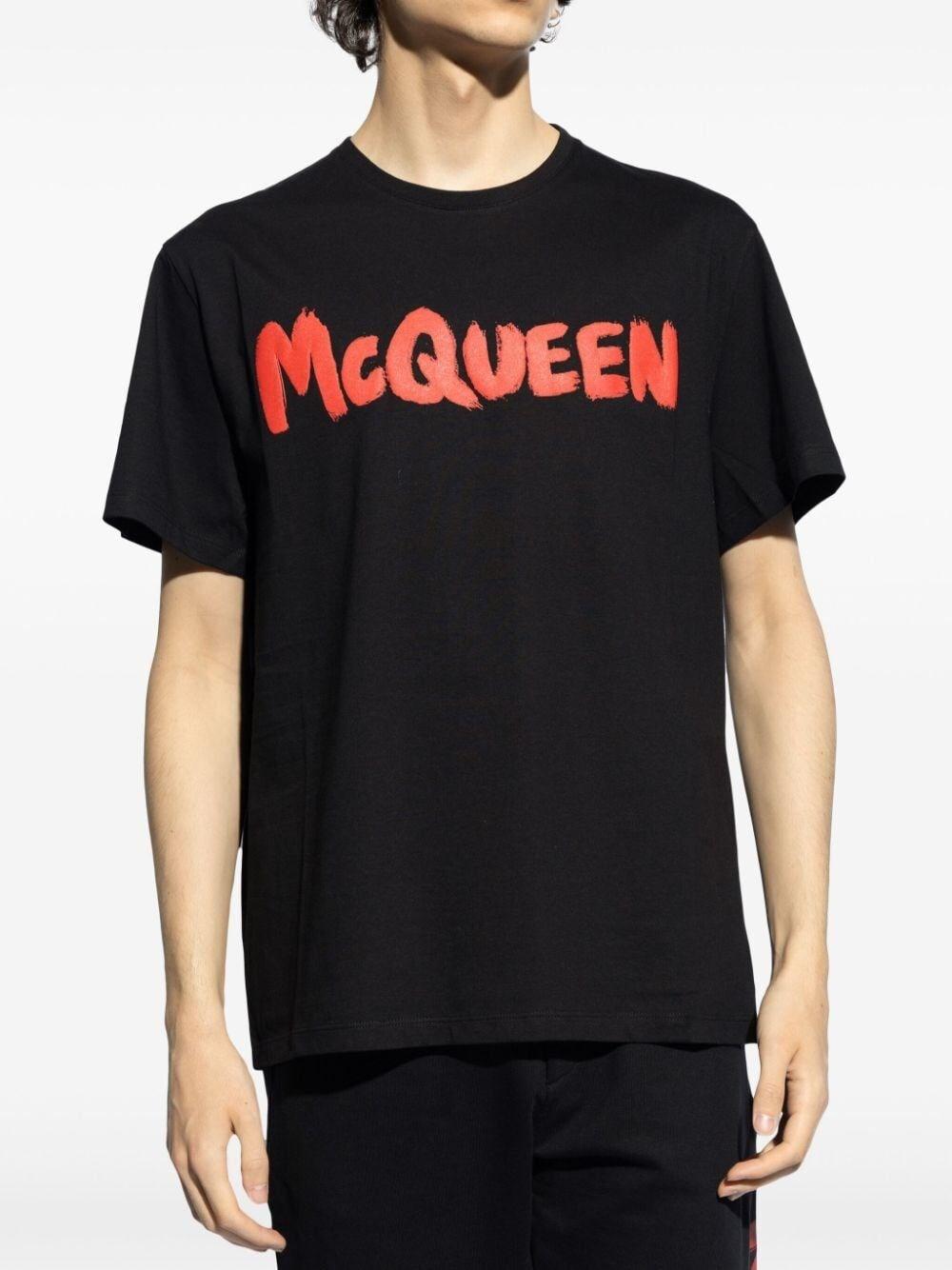 Alexander mcqueen `Graffiti` Print T-Shirt Offerta settimanale