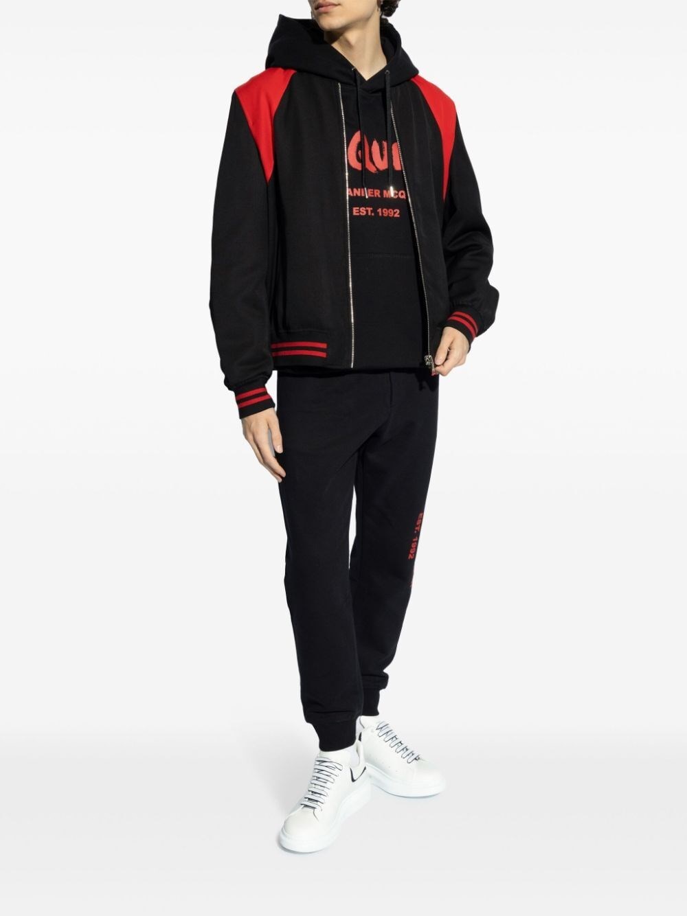 Alexander mcqueen `Graffiti` Print Hoodie Ritorno libero