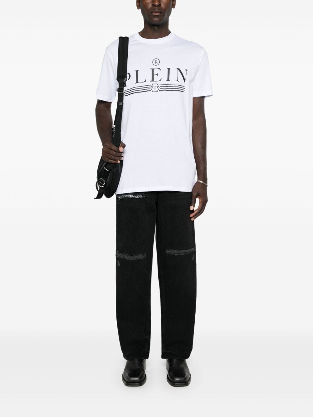 Philipp plein `Tattoo` Round-Neck T-Shirt Trasporto libero internazionale