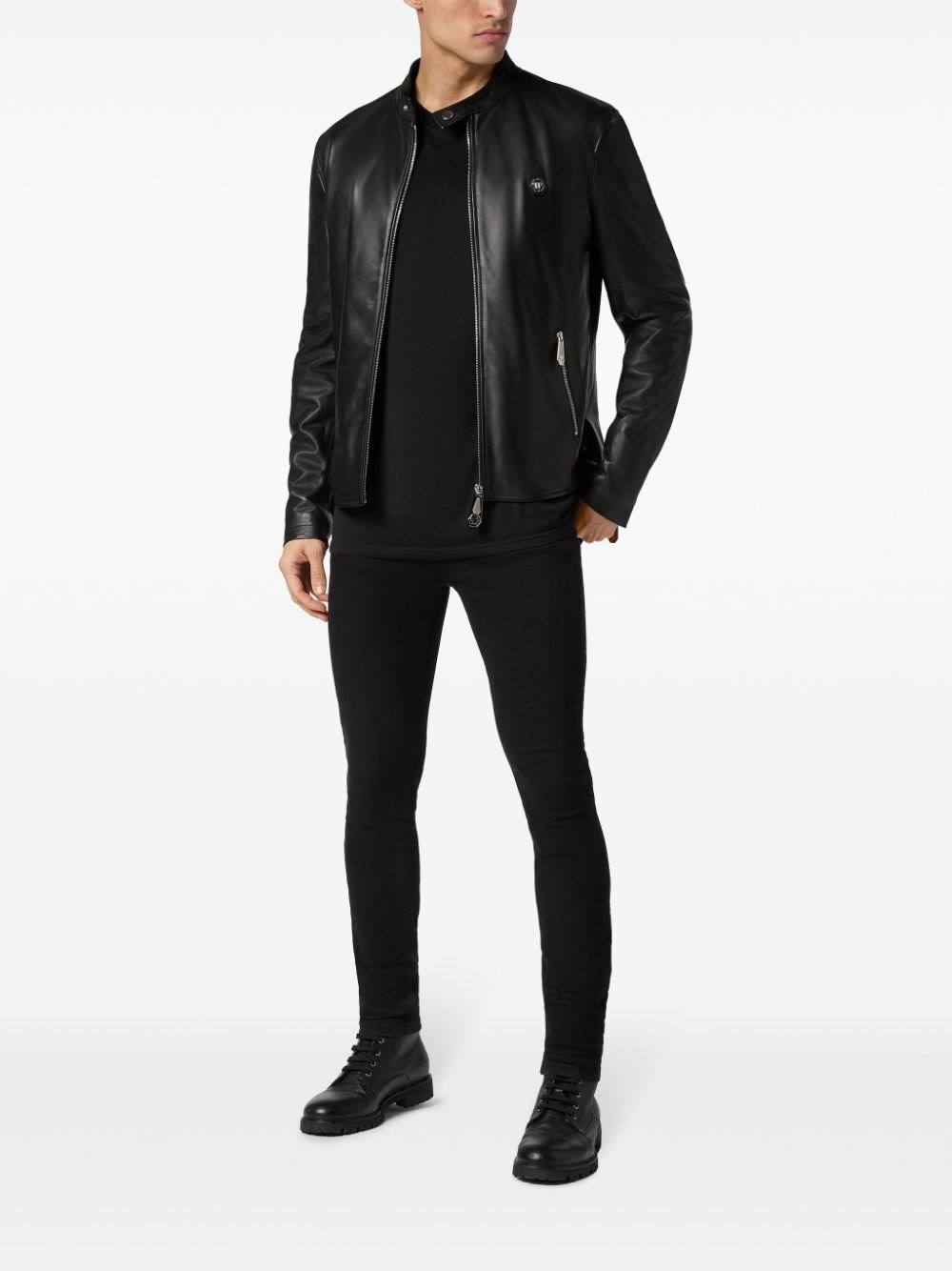 Philipp plein Leather Jacket Limitato a 3 giorni