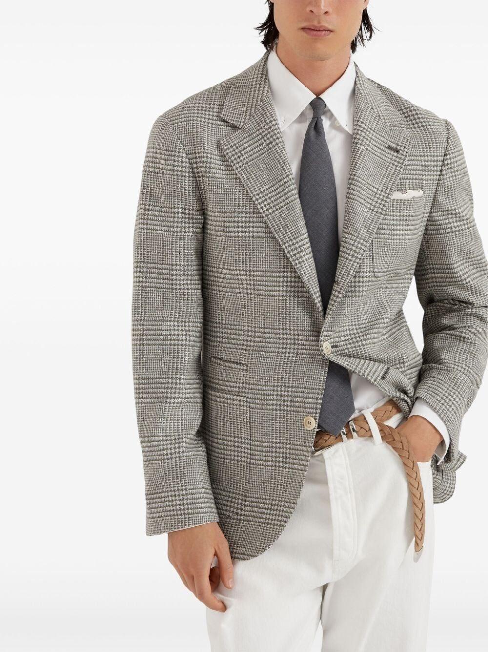 Brunello cucinelli Deconstructed Blazer With Patch Pockets Spedizione Gratuita