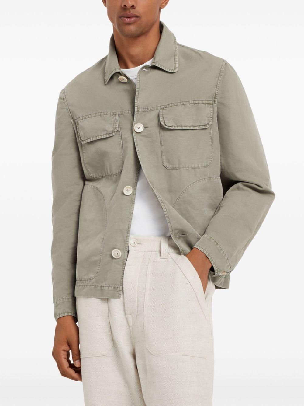 Brunello cucinelli Garment-Dyed Overshirt Qualità Garantita