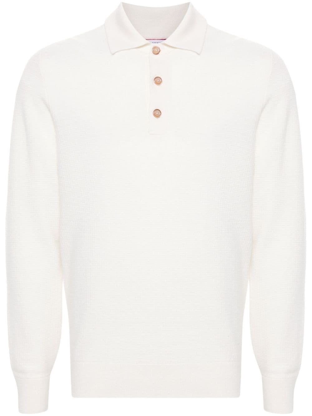 Brunello cucinelli Knit Polo With Long Sleeves Negozi Online