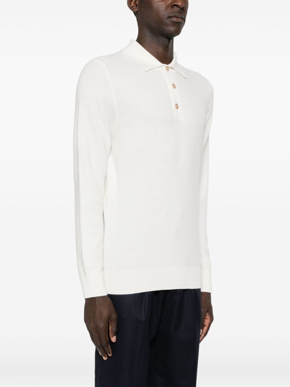Brunello cucinelli Knit Polo With Long Sleeves Negozi Online