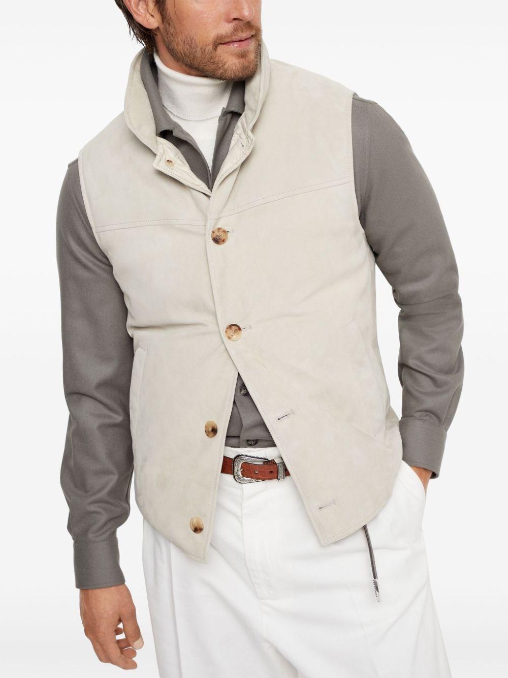 Brunello cucinelli Padded Leather Vest Acquista Ora