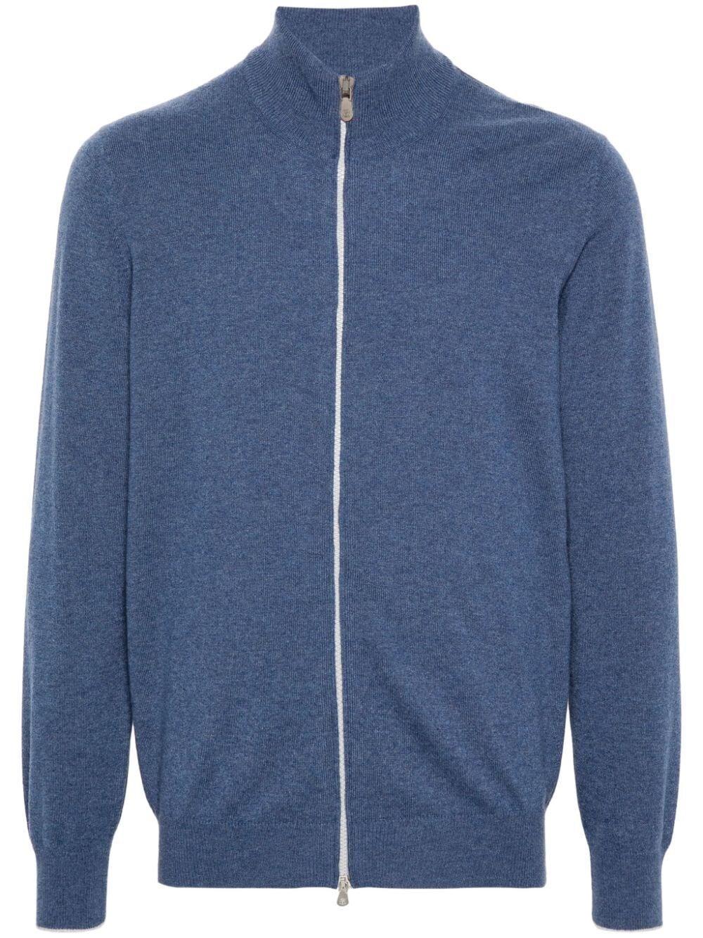 Brunello cucinelli Turtle-Neck Cardigan With Zipper Moda