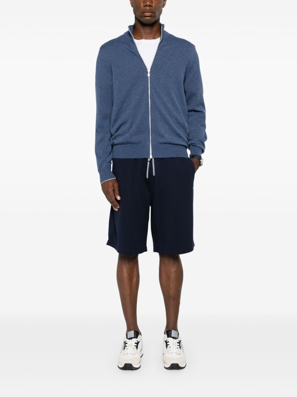 Brunello cucinelli Turtle-Neck Cardigan With Zipper Moda