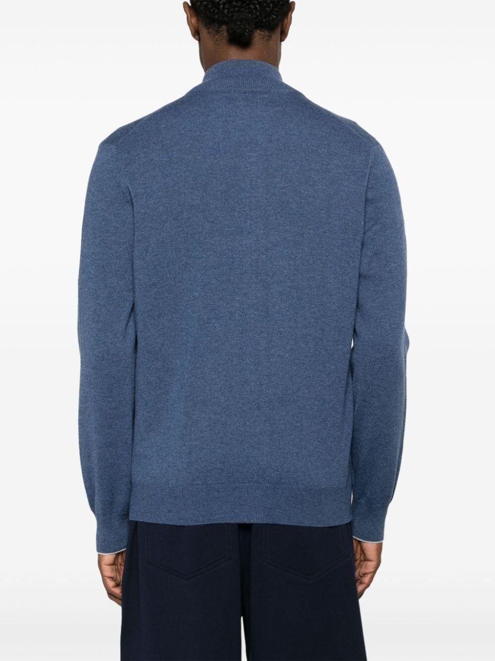 Brunello cucinelli Turtle-Neck Cardigan With Zipper Moda