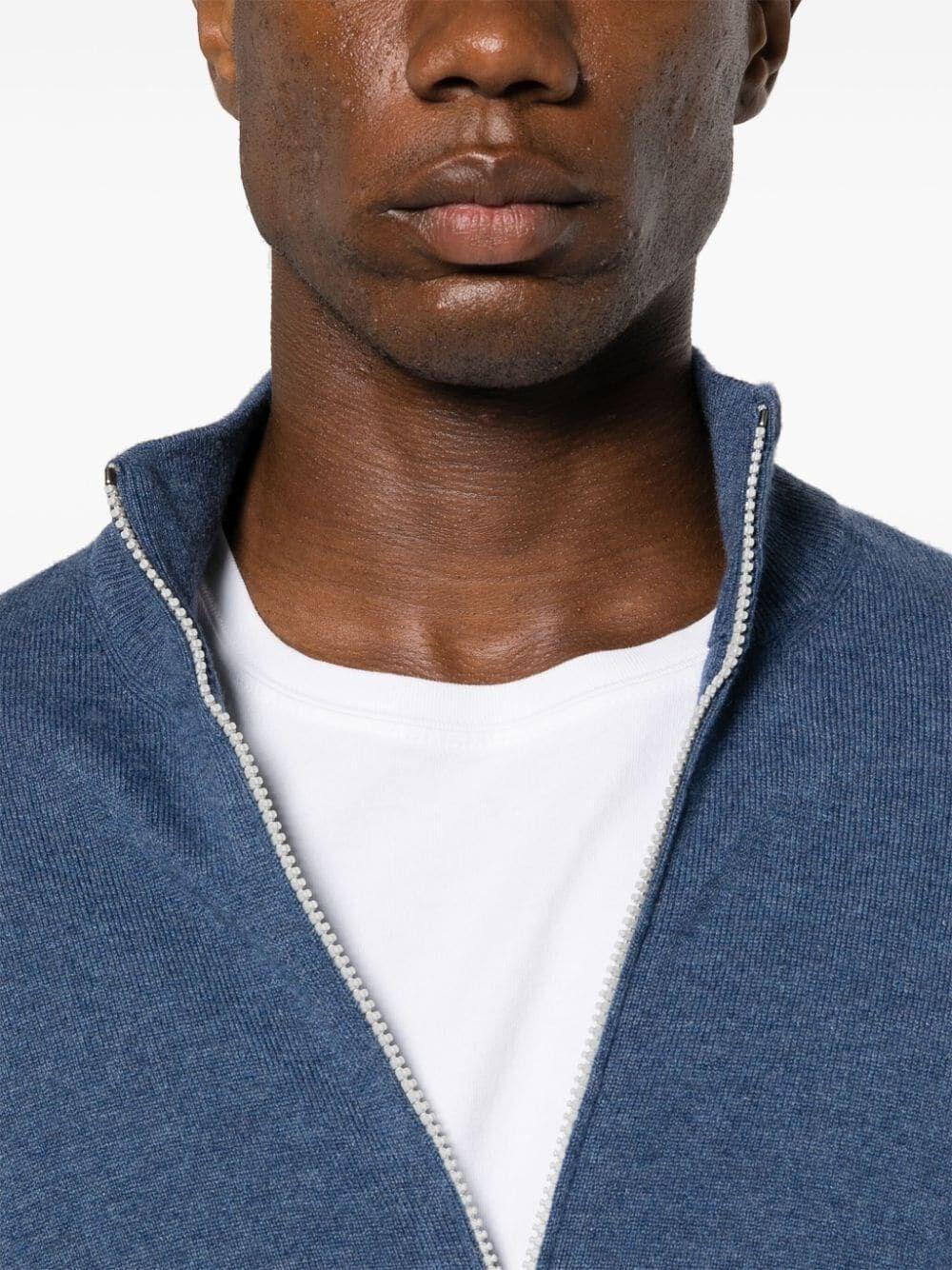 Brunello cucinelli Turtle-Neck Cardigan With Zipper Moda