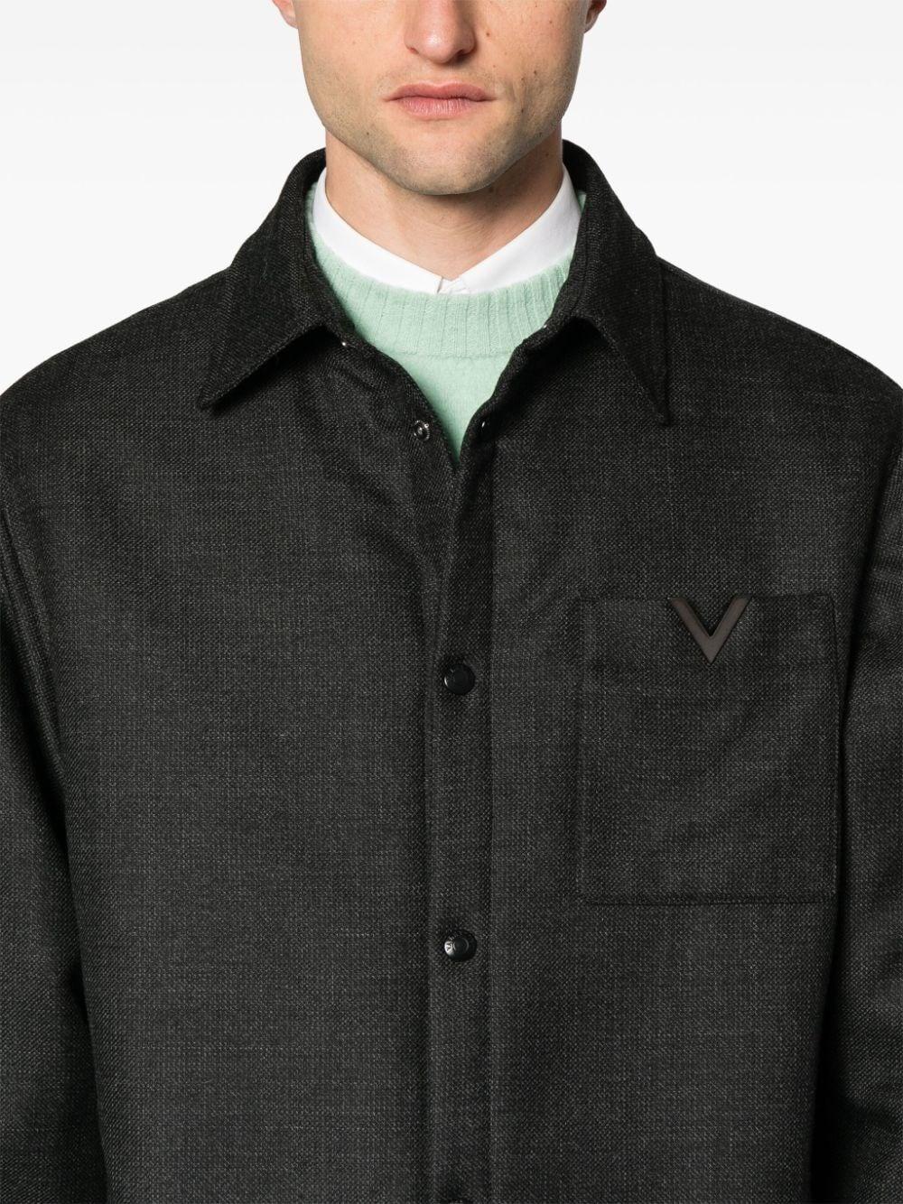 Valentino garavani `V Detail` Shirt Jacket Smaltimento dello stoccaggio