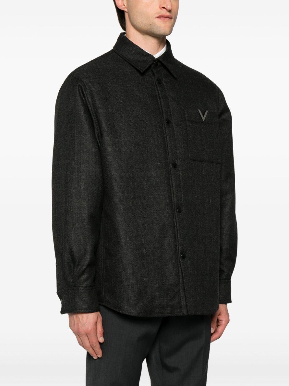 Valentino garavani `V Detail` Shirt Jacket Smaltimento dello stoccaggio