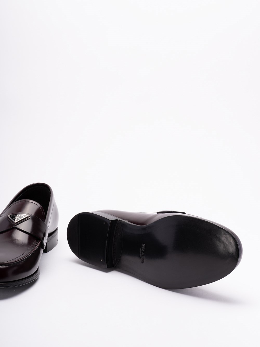 Prada Brushed Leather Loafers Nuovo