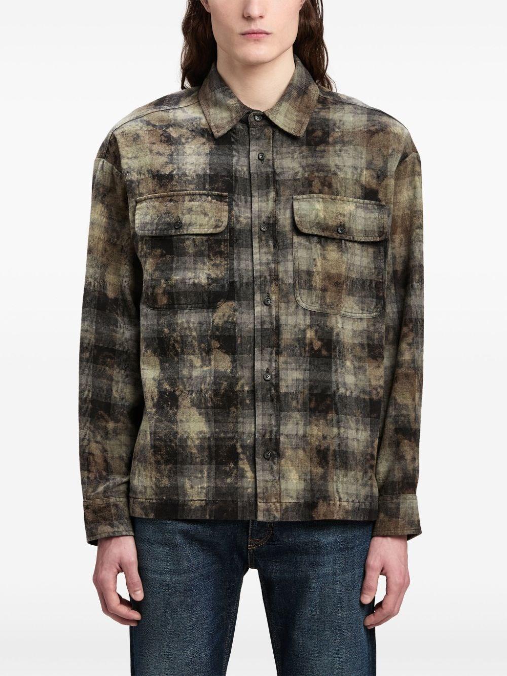 Palm angels `Curved Logo` Check Shirt Online