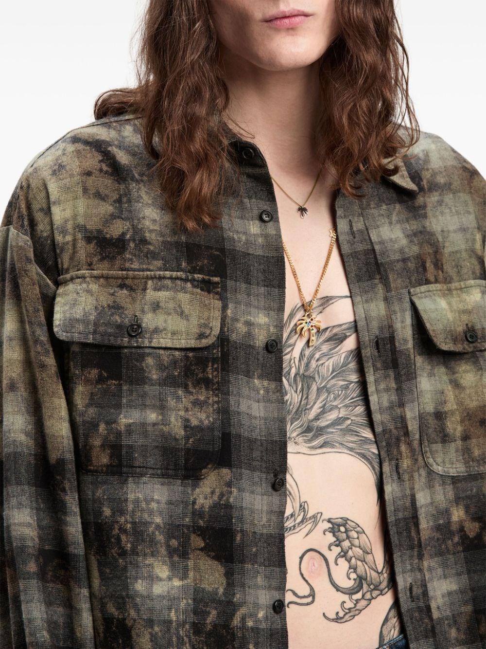 Palm angels `Curved Logo` Check Shirt Online