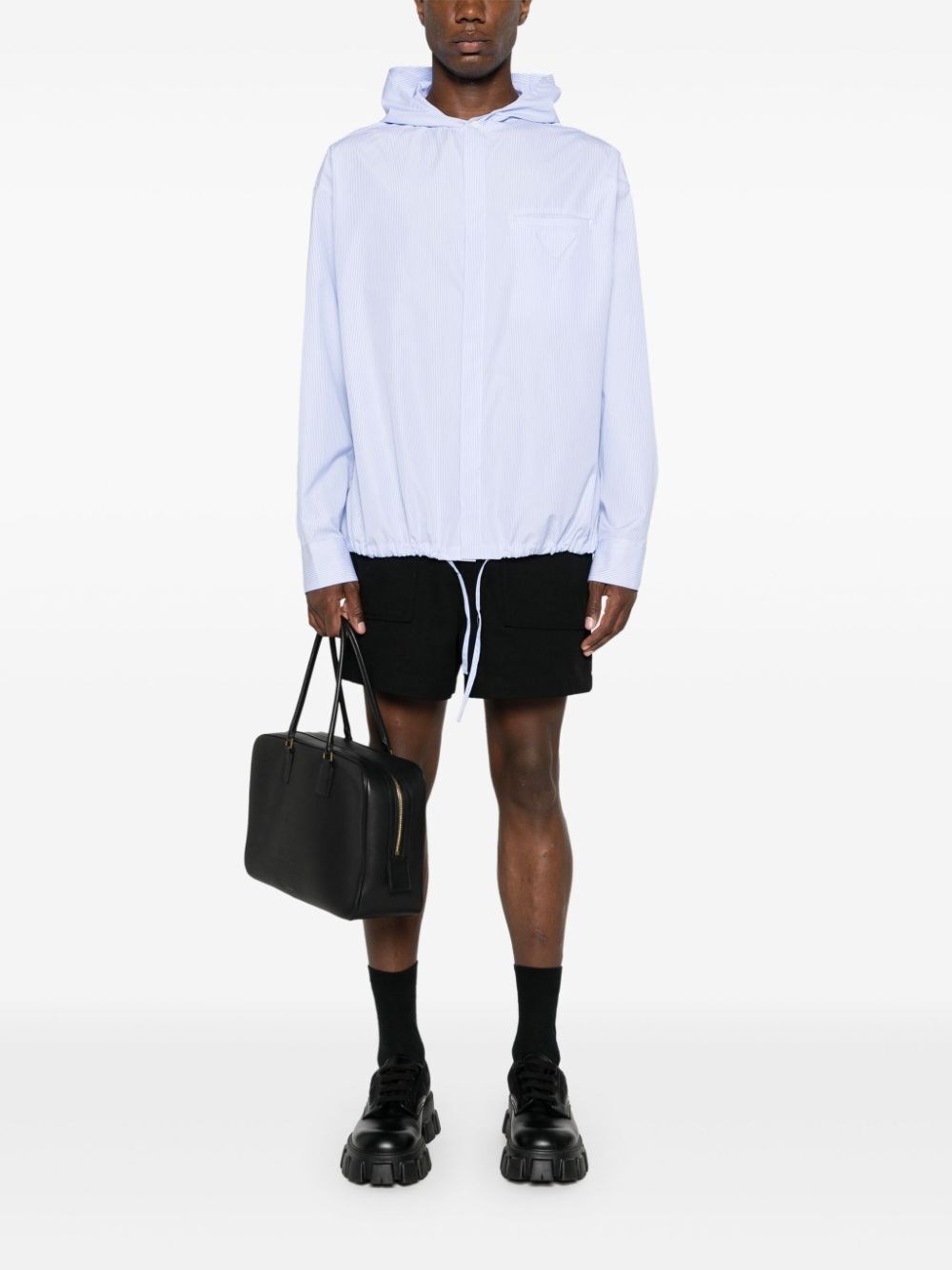 Prada Hooded Shirt In Saldo