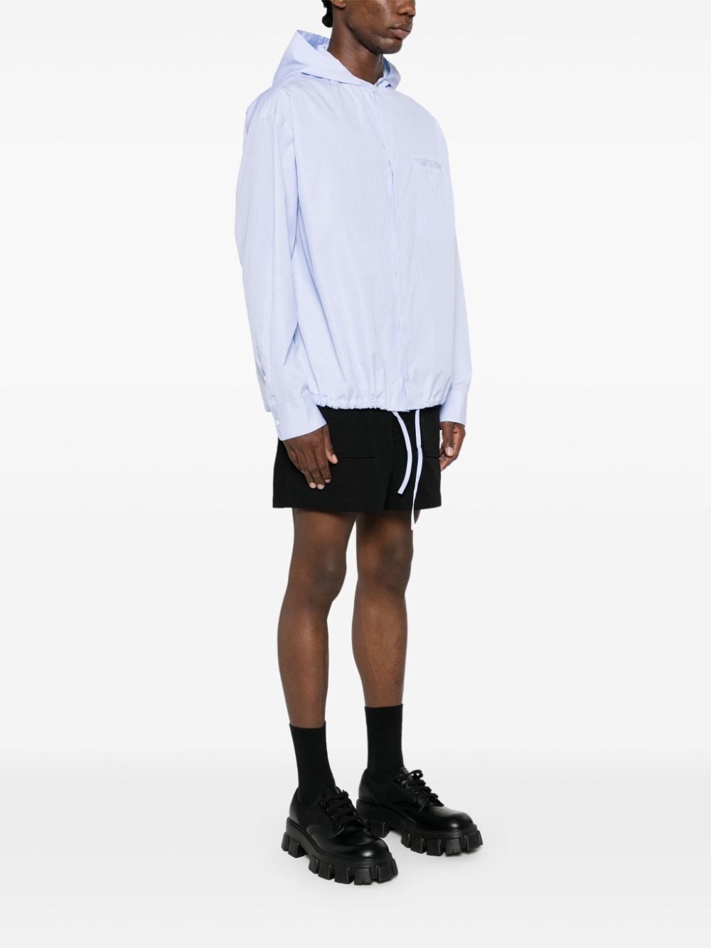 Prada Hooded Shirt In Saldo