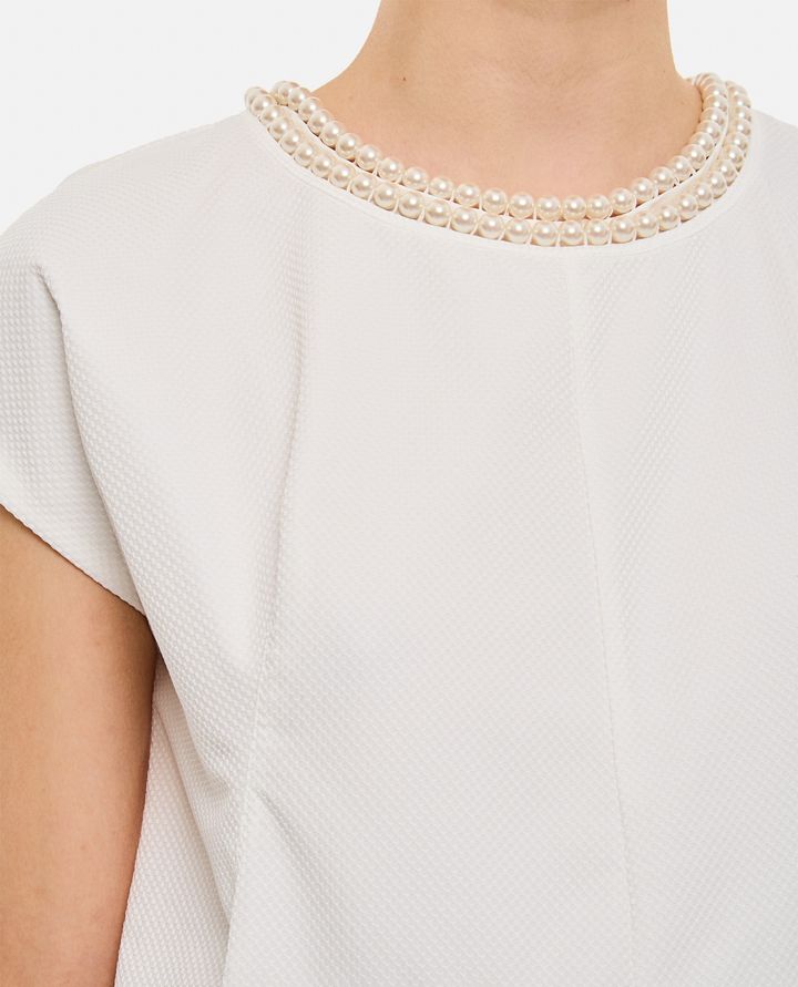 Biffi BLUSA SCOLLO PERLE Moda