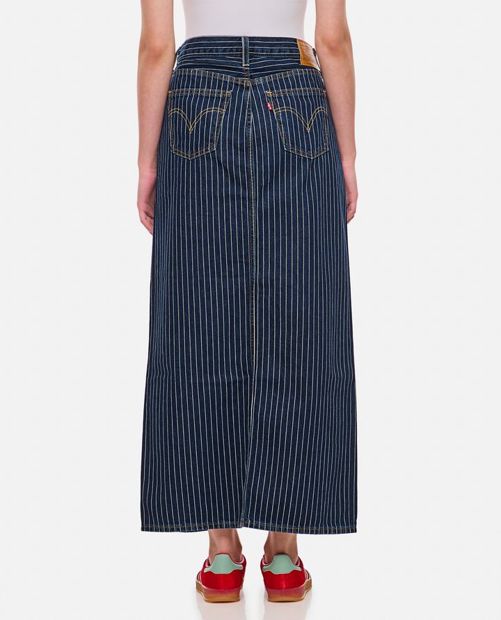Biffi GONNA MIDI DENIM A RIGHE Nuovo