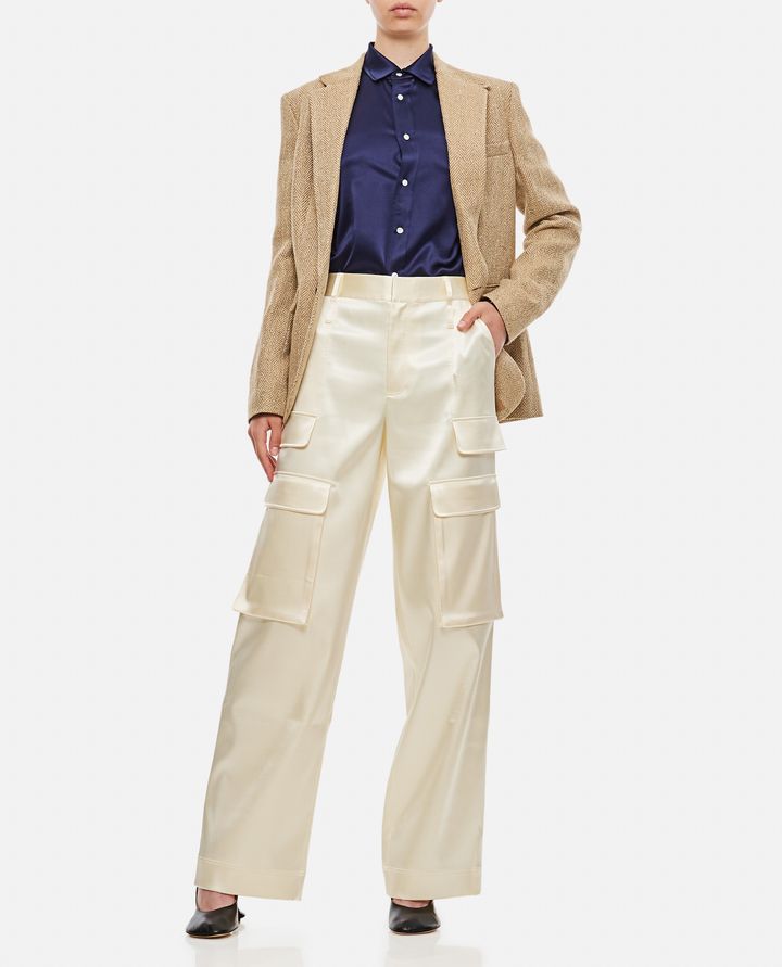 Biffi LONG SLEEVE BUTTON FRONT SILK SHIRT Hotsell