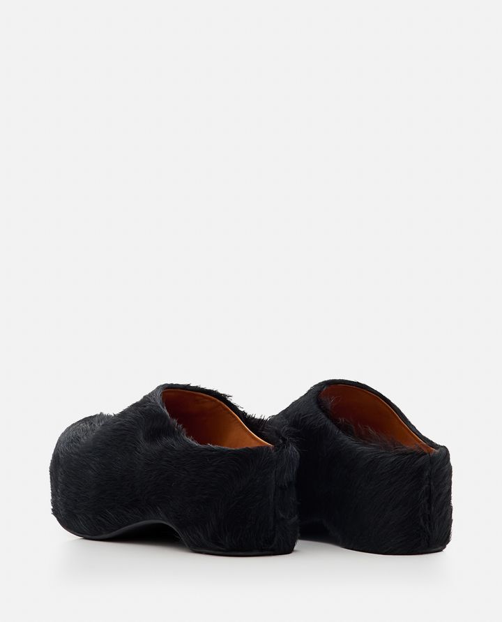 Biffi HAIRY LEATHER PLATFORM MULES Hotsell