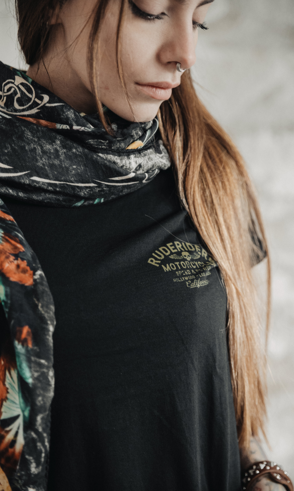 ﻿Rude Riders T-Shirt Donna Rude Riders Nera