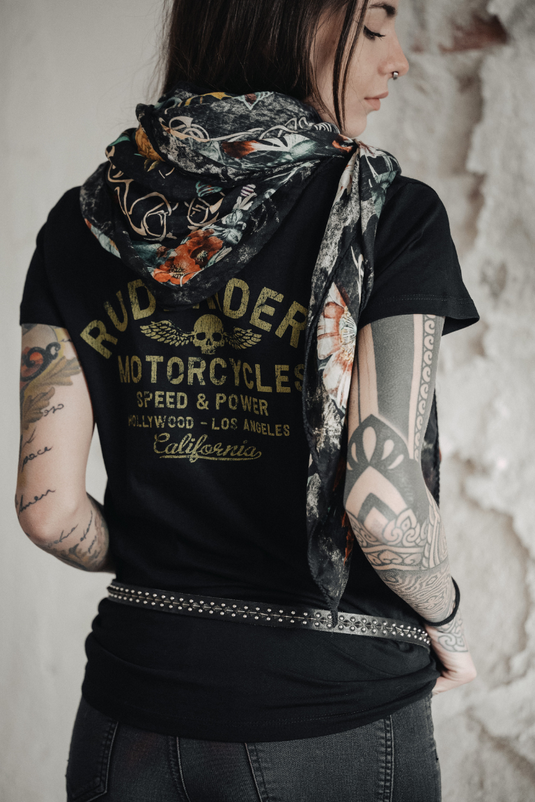 ﻿Rude Riders T-Shirt Donna Rude Riders Nera 2025
