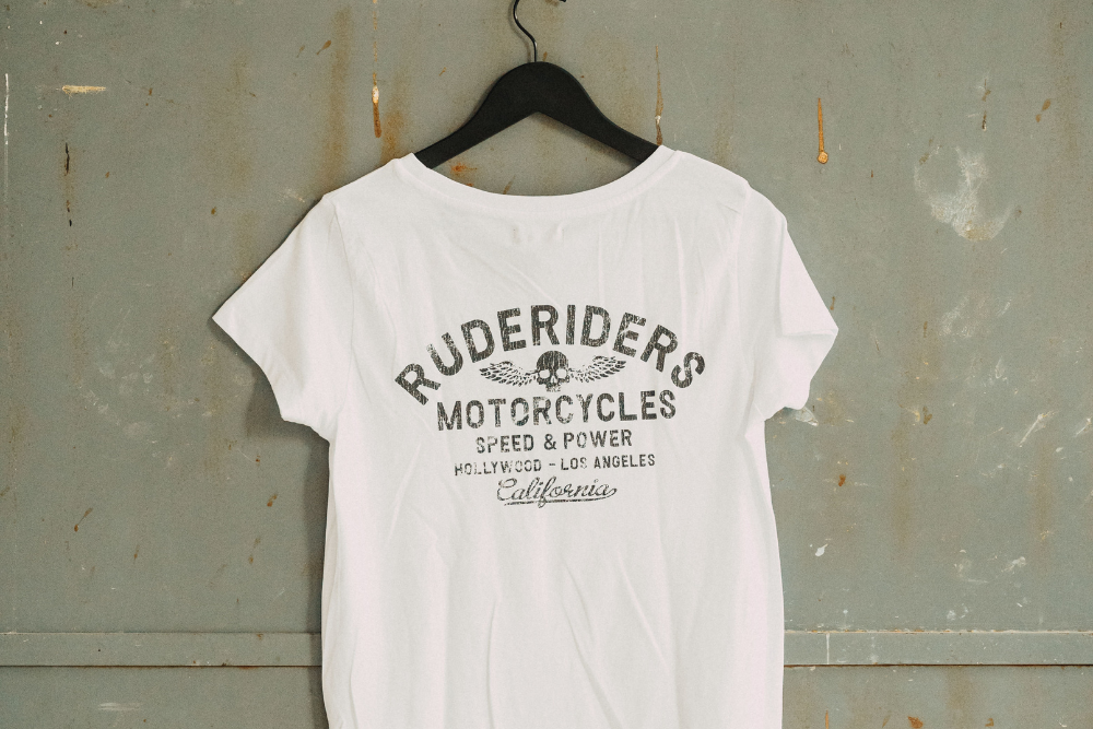 Rude Riders T-Shirt Donna Rude Riders Bianca Vendita